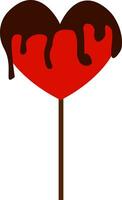 clipart de une de couleur rouge bonbons cœur vecteur ou Couleur illustration