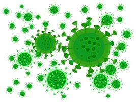 chinois respiratoire infection coronavirus 2019-nCoV, une microscopique vue de flottant cellules vecteur