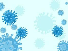 chinois respiratoire infection coronavirus 2019-nCoV, une microscopique vue de flottant cellules vecteur