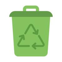 recycler poubelle vecteur plat icône pour personnel et commercial utiliser.