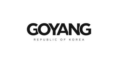 goyang dans le Corée emblème. le conception Caractéristiques une géométrique style, vecteur illustration avec audacieux typographie dans une moderne Police de caractère. le graphique slogan caractères.