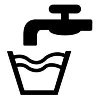 Attention pas de signe de symbole de l'eau potable isoler sur fond blanc vecteur