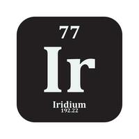 iridium chimie icône vecteur