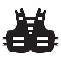 icône de ppe portant un gilet de sauvetage pour signe de symbole de sécurité isoler sur fond blanc, illustration vectorielle eps.10 vecteur