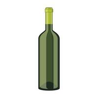icône de bouteille de vin isolé sur fond blanc. illustration vectorielle vecteur
