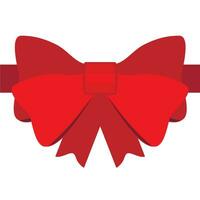 rouge cadeau arc icône avec rubans pour décorer cadeaux, des surprises pour vacances. emballage présente icône. vecteur