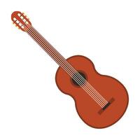 guitare icône, acoustique musical instrument signe isolé sur blanc Contexte. vecteur