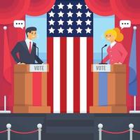 débat sur les élections américaines vecteur