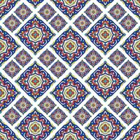 Carreaux d&#39;azulejo portugais. Patte sans couture magnifique bleu et blanc vecteur