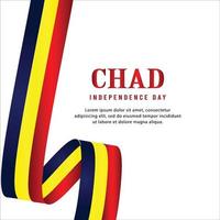 bonne fête de l'indépendance du tchad. modèle, arrière-plan. illustration vectorielle vecteur