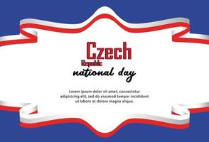joyeux jour de l'indépendance de la république tchèque. modèle, arrière-plan. illustration vectorielle vecteur