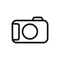 caméra icône vecteur. photo illustration signe. photo studio symbole ou logo. vecteur