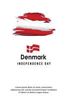 joyeux jour de l'indépendance du danemark. modèle, arrière-plan. illustration vectorielle vecteur