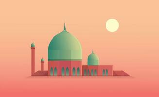 Ramadan kareem prière mosquée vecteur illustration