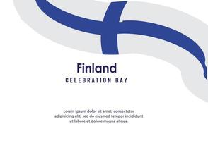 joyeux jour de l'indépendance de la finlande. modèle, arrière-plan. illustration vectorielle vecteur
