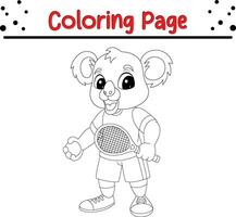 marrant koala coloration page pour des gamins vecteur
