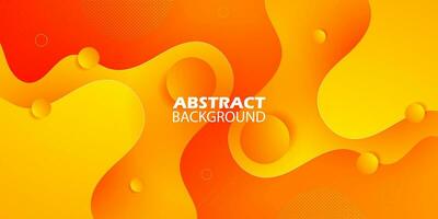 abstrait coloré Orange vague Contexte avec fluide formes géométrique modèle. brillant Orange Contexte conception. cool et moderne concept. eps10 vecteur