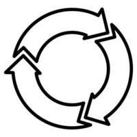 circulaire couler icône ligne vecteur illustration