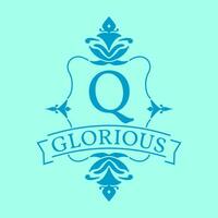 lettre q glorieux initiale Cadre logo vecteur