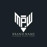 mpw abstrait lettre logo. mpw Créatif monogramme initiales lettre logo concept. mpw unique moderne plat abstrait vecteur lettre logo conception.