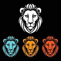 Lion logo vecteur, chat logo, Lion visage vecteur, chat visage vecteur