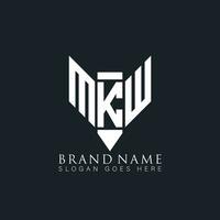 mkw abstrait lettre logo. mkw Créatif monogramme initiales lettre logo concept. mkw unique moderne plat abstrait vecteur lettre logo conception.