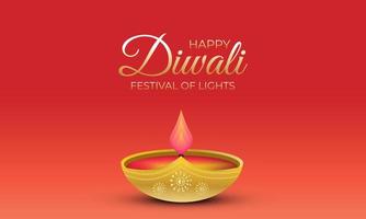 belle conception de fond de célébration du festival diwali heureux. vecteur