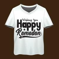 Ramadan citation typographie T-shirt conception vecteur