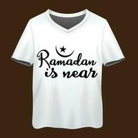 Ramadan citation typographie T-shirt conception vecteur