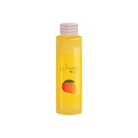 verre bouteille de Orange mangue pétrole pour massage de essentiel ou base pétrole dans dessin animé style. aromathérapie pétrole pour spa traitements, cuisine et parfums. icône pour site Internet conception, emballage vecteur
