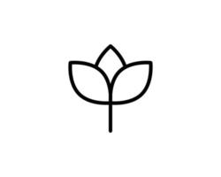 icône de ligne de fleur. symbole de contour de haute qualité pour la conception Web ou l'application mobile. signe de ligne mince pour le logo de conception. pictogramme de contour noir sur fond blanc. vecteur