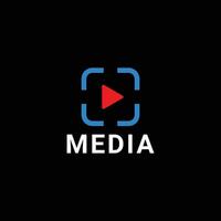 création de logo média vecteur