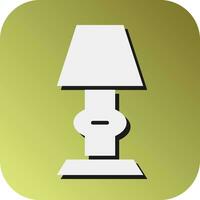 table lampe vecteur glyphe pente Contexte icône pour personnel et commercial utiliser.