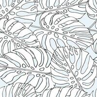 monstera jungle feuilles, floral sans couture modèle pour en tissu textile ou fonds d'écran. vecteur tropical jungle feuilles moderne Contexte