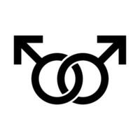 gay symbole icône isolé sur blanc Contexte. homosexuel partenaire symbole. deux femelle Icônes cette appartenir à le lgbt communauté. vecteur illustration.