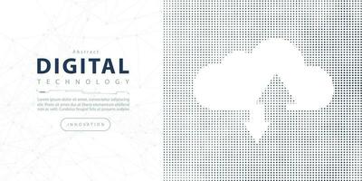 abstrait numérique La technologie nuage salut-technologie futuriste gris blanc arrière-plan, cyber information communication, innovation futur technologie données, l'Internet réseau connexion, ai gros Les données lignes points vecteur