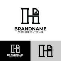 lettre h diamant logo, adapté pour affaires en relation à diamant et avec h initiale vecteur