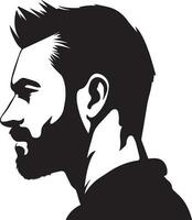 homme profil vecteur silhouette illustration