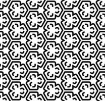 motif abstrait sans couture noir et blanc. arrière-plan et toile de fond. conception ornementale en niveaux de gris. vecteur