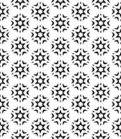 motif abstrait sans couture noir et blanc. arrière-plan et toile de fond. conception ornementale en niveaux de gris. vecteur