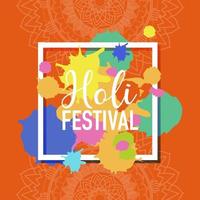 affiche colorée de fastival joyeux holi vecteur