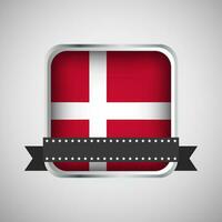 vecteur rond bannière avec Danemark drapeau
