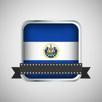 vecteur rond bannière avec el Salvador drapeau