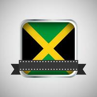 vecteur rond bannière avec Jamaïque drapeau