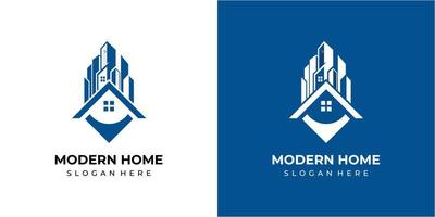 inspiration de conception de logo de bâtiment immobilier. création de logo de bâtiment vecteur