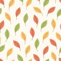 l'automne feuilles sans couture modèle. l'automne feuillage, l'automne temps. conception pour tissu, textile, emballage papier. vecteur