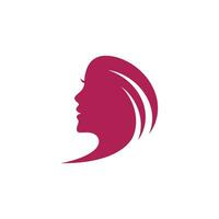 silhouette de visage de femme vecteur