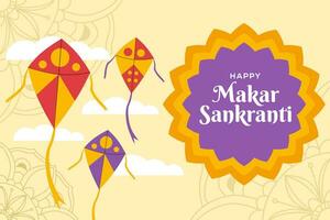 vecteur content makar sankranti Contexte illustration