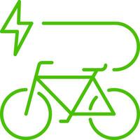 éco bicyclette ligne icône symbole illustration vecteur