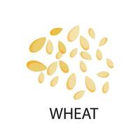 une poignée de blé. agricole blé des graines icône. céréale grain illustration. vecteur
